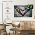 thumbnail image 5 of Elephant Stock Urban Love Heart Wall Art - Horizontal Canvas Wall Art - Living Room Wall Decor - Love Canvas - Black And Gray Decor - 30" x 20", 5 of 8