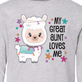 thumbnail image 4 of Inktastic My Great Aunt Loves Me- cute and happy llama Long Sleeve Youth T-Shirt, 4 of 5