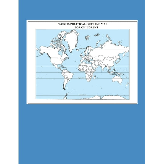 World - Political Out Line Map for Childrens, (Paperback)