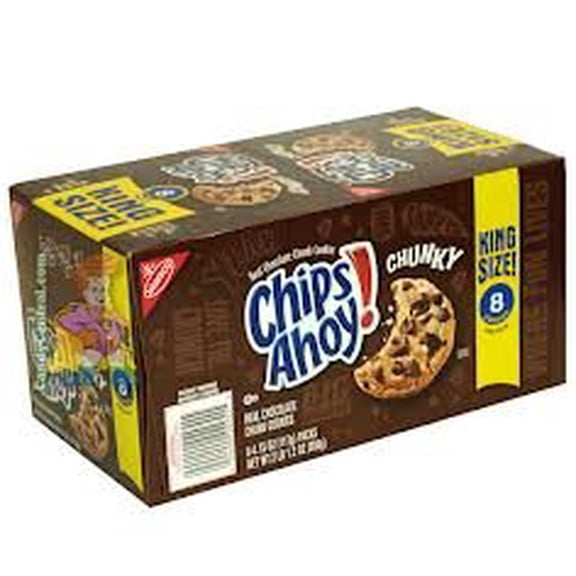 Chips Ahoy! Chunky King Size Chocolate Chunk Cookies, 8 Pack, 4.15 oz Each