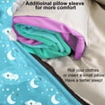 thumbnail image 5 of Kids Sleeping Bag Mummy Style 32–59F with Pillow Sleeve 4 Season Lightweight Backpacking Style for Camping Sleepovers Sky Blue Up to 4'3", 5 of 6