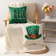 thumbnail image 2 of St Patricks Day Pillow Covers 18x18 Hello March Happy St Patricks Day Blessed Green Clover Paddy Green Top Hat Pillowcase for St Patricks Day Throw Pillows Cushion St Patricks Day Decorations, 2 of 6