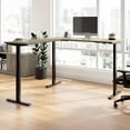 thumbnail image 1 of Move 60 Series 72W L Shaped Standing Desk in Modern Hickory - Engineered Wood, 1 of 7