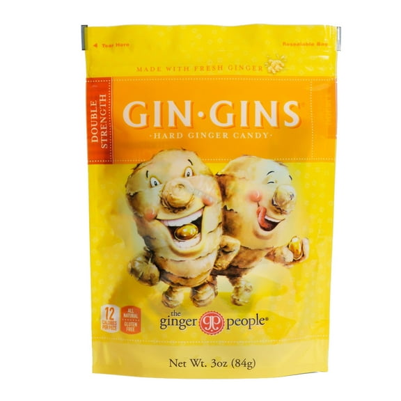 Ginger People Gin-Gins Hard Candy Double Strength -- 3 oz-- Pack 2