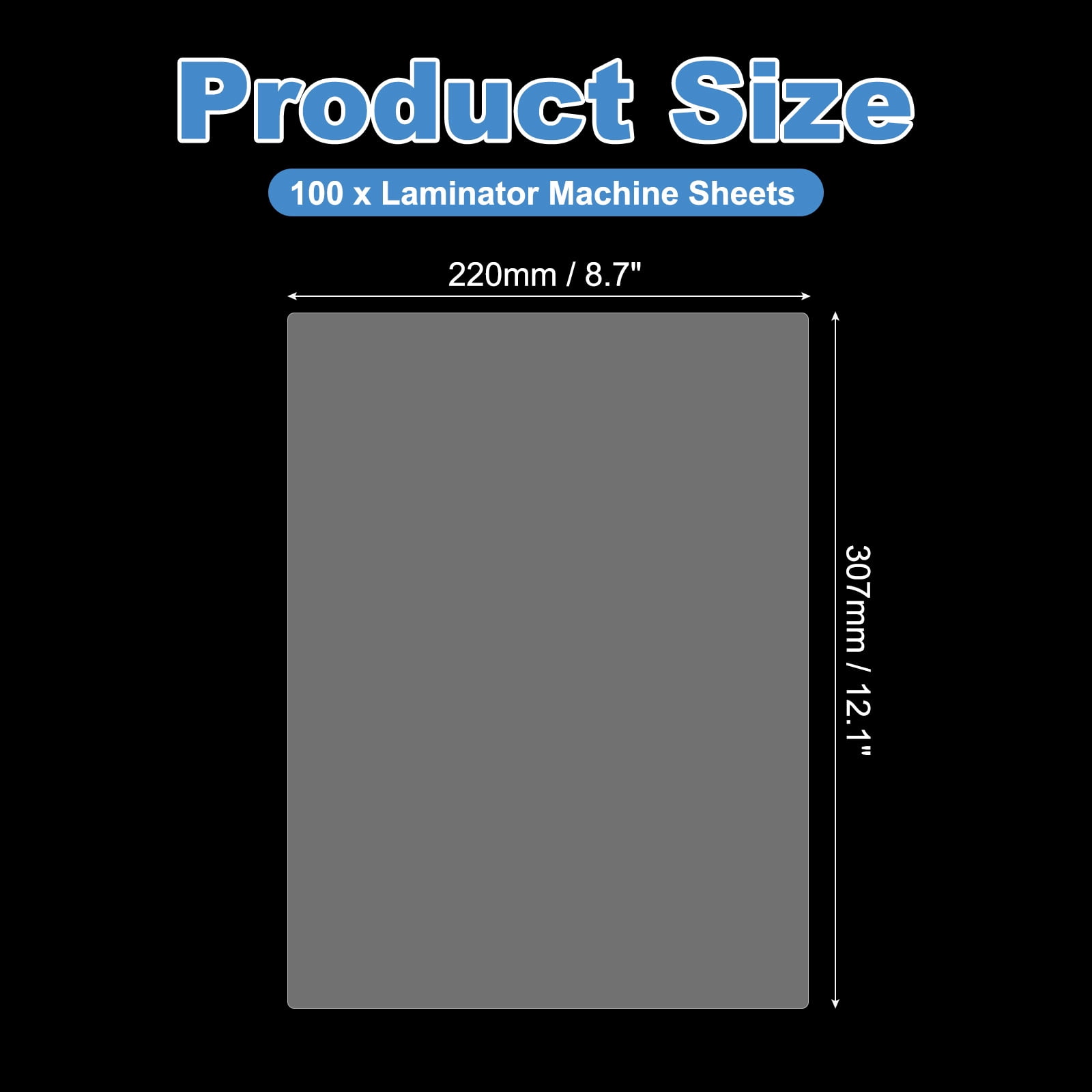 8.7"x12" Thermal Laminating Pouches, 100Pcs 6 Mil Laminating Sheets File Card Lamination Pouch for Office Machine Needed