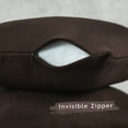 thumbnail image 2 of 3S Brother's Solid Cushion Cover Super Soft & Cozy Home Décor Throw Pillow Case for Chair Couch Bedroom & Livingroom Décor Pillowcase with Invisible Zipper Set of 2 Pieces - Brown 20"x20" Each, 2 of 8