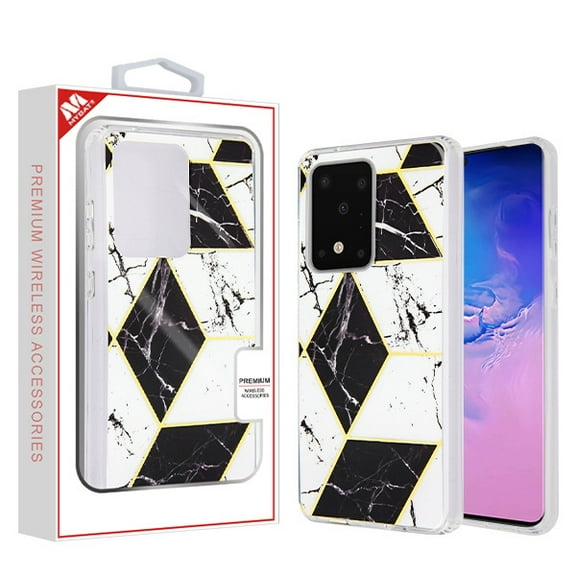 MyBat Pro Fusion Series Case for Samsung Galaxy S20 Ultra - Black Marble