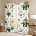 thumbnail image 2 of Manfei Cartoon Animal Dinosaur Black Out Curtains for Preppy Children Kids,Jungle Wildlife Dino Curtains Pack of 2 (42x63 Each),Botanical Plants Bedroom Curtains,Super Cozy Room Decor, 2 of 6