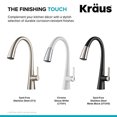 thumbnail image 3 of Kraus KPF-1673SFSMB Nolen Dual Function Pull, Faucets for Kitchen Sinks, Single-Handle, 16.4, Spot Free Stainless Steel/Matte Black, 3 of 13