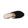 thumbnail image 4 of BLISSFUL STEP Mules à Talons pour Femmes à Enfiler Sandales à Talon Bloc Noires 5,5, 4 of 6