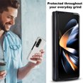 thumbnail image 5 of TECH CIRCLE Phone Case for Samsung Galaxy Z Fold 3 5G 2021, PU Leather Business Elegant Style Case With Magnetic Clasp Rugged Shockproof Protective Wallet Case for Samsung Galaxy Z Fold 3, White, 5 of 8