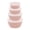 Pink, variant on Plastic Round 4-Piece Food Storage Bowl, Stackable Airtight Food Storage Containers, Bowls With Lids Set, Nested Stackable Design, Multi-Purpose Salad Bowls, Food-Grade Storage Container, Black