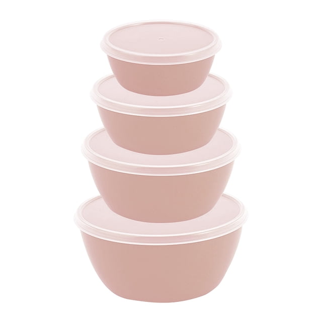 XIPYYKM 4-Pack Plastic Food Storage Containers Set, Meal Prep Containers with BPA-Free Lids, Stackable Airtight Food Storage Containers, Dishwasher & Microwave Safe