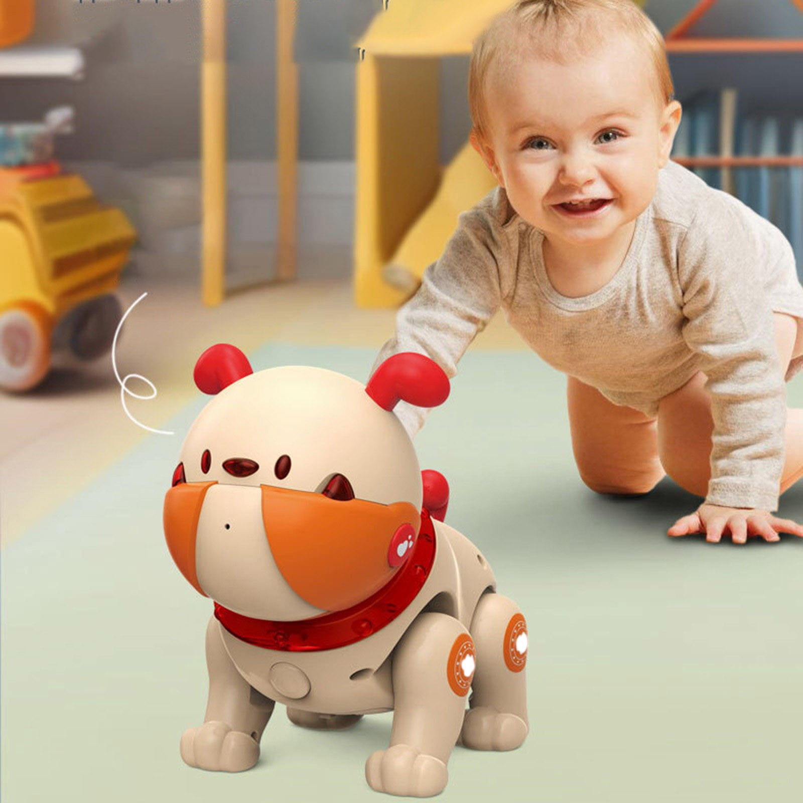 RUIG Robot Dog Remote Control Robot Toys with Sing Dance, Kids Robot Toy,Interactive Mechanical Dog Music Dance Recording Reread Remote Toy Dog, Present for Kids Boys and Girls