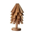 thumbnail image 2 of Alfombrilla aislante con forma de , posavasos protector de mesa, mantel individual de madera antideslizante, posavasos para utensilios, tetera, 5 piezas de nogal negro, 2 of 9