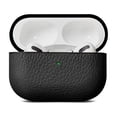 thumbnail image 7 of Earbuds Protective Case, Air Pods Pro Genuine Leather Case, Portable Shockproof Shell Dust/Dirt Proof Case for Air Pods Pro, Stylish Earbuds Protective Cover, Black, 7 of 7