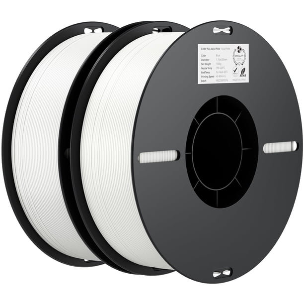 Filamento PLA Creality Paquete de 1,75 mm, 2 kg, precisión dimensional del filamento de impresora 3D +/- 0,02 mm, filamento de impresión 3D de unión fuerte sin enredos, se adapta a la mayoría de las i