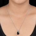 thumbnail image 2 of Black Spinel Pendant Necklace for Women Gemstone Birthstone Jewelry - for Women Stainless Steel Chain Size 20" CT 5.9 -  Wedding Engagement Cute Unique Christmas Gifts, 2 of 7