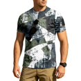 thumbnail image 5 of Homeyce Mens Short Sleeve Tee Shirts Camouflage Graphic Camo Shirt Lightweight Slim Fit Crew Neck T-Shirts Big and Tall Top Shirts,Blue 3XL, 5 of 5