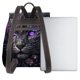 thumbnail image 3 of Fotbe Purple-Eyed Floral Leopard Mochila Bolso con Estampado para Mujer, Mochila Antirrobo de Nylon Impermeable, Bolsa Ligera de Hombro, 3 of 4