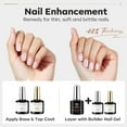 thumbnail image 5 of modelones 3 Pcs Top Coat Builder Nail Gel with Gel Base, No Wipe - Shine Finish and Long Lasting, Clear Builder Top Nail Kit for Thickening Apex Building Extension, LED Lamp Cured 10ml Home DIY Salon, 5 of 9