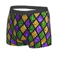 thumbnail image 2 of Naloa Mardi Gras Shiny Green Purple Print Mens Underwear - Boxers for Men, Classic Briefs for Men, 2 of 9