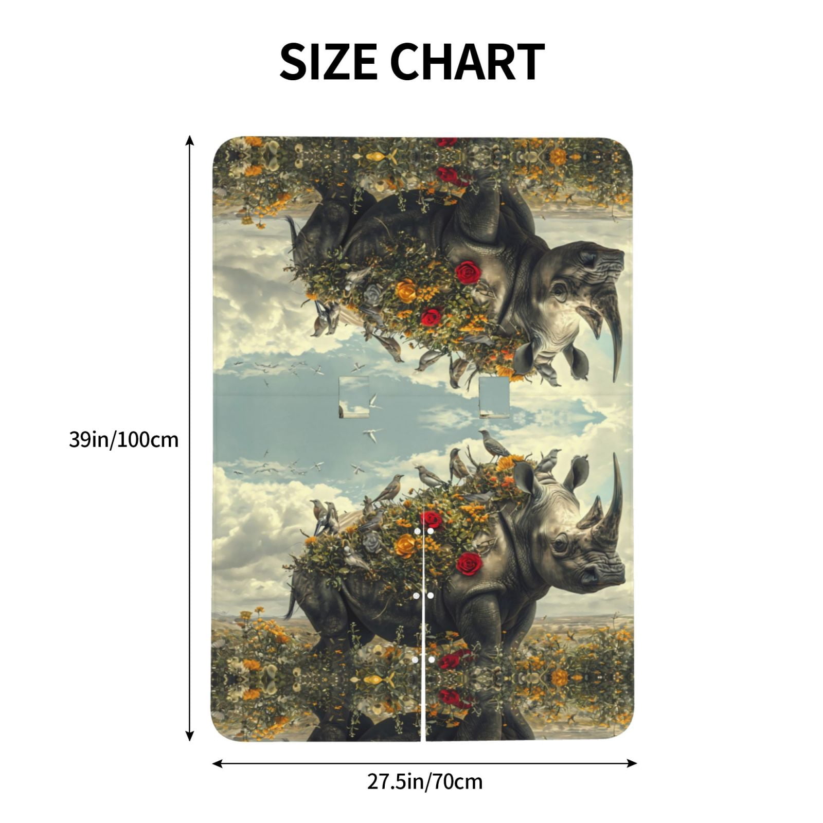 Car Seat Cover Baby - Floral Rhino With Birds Breathable Infant Car Seat Cover for Baby Carseat, Lightweight Comfort Baby Essentials Must Haves Newborn Stuff for Girl Boy