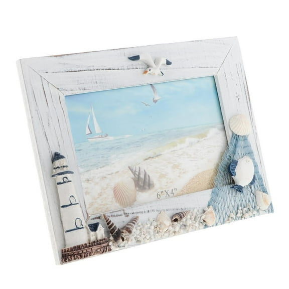 Beach Picture Frames Wooden Photo Frame Home Nautical Seaside Vacation Gifts Crafts B