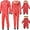 Red Reindeer, variant on GRNSHTS Christmas Matching Family Jumpsuits Xmas Reindeer Hooded Onesies Zipper Romper Holiday Costume Sleepwear