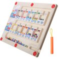thumbnail image 3 of Kids Wooden Educational Magnetic Train Montessori Wooden Color Sorting Learning Counting Puzzle Board, 3 of 6