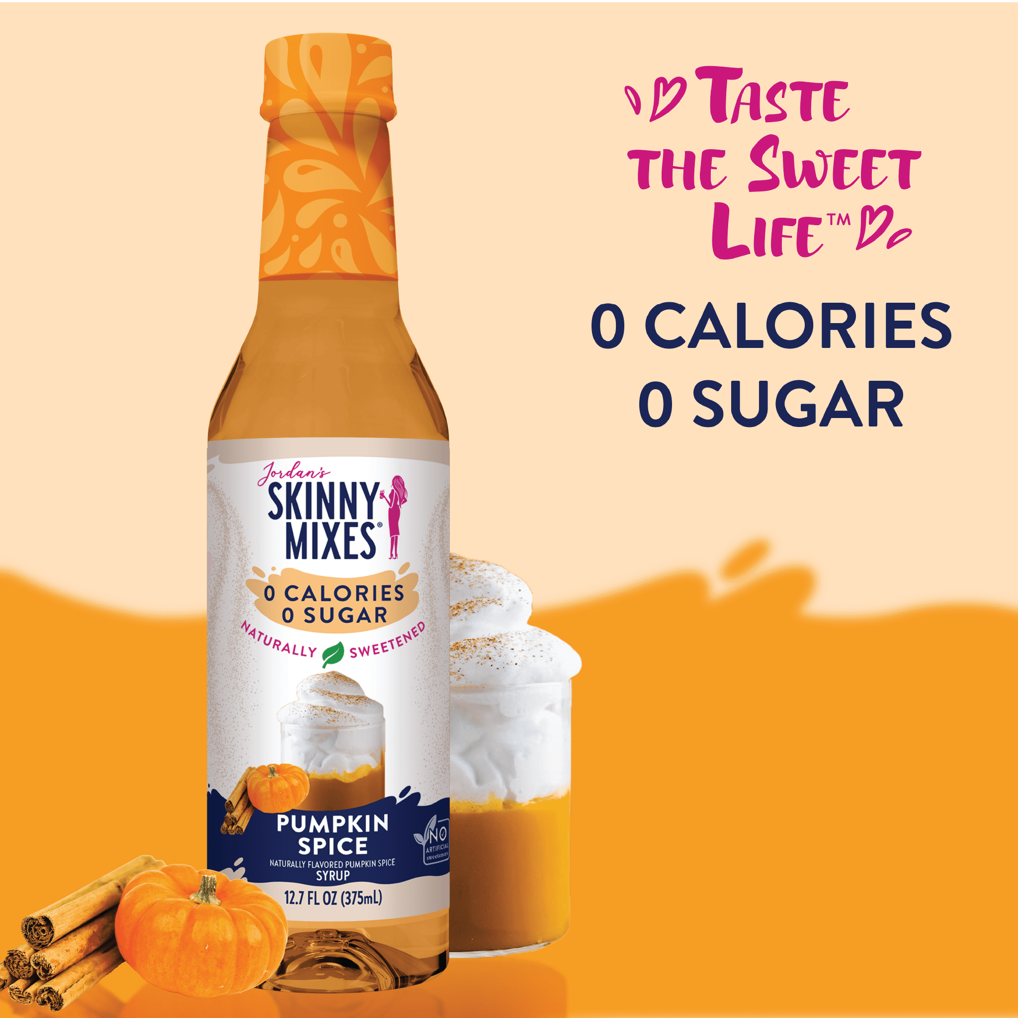 Jordan's Skinny Mixes Naturally Sweetened Pumpkin Spice Syrup, 375 mL