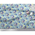 thumbnail image 3 of Soimoi Green Moss Georgette Fabric Blossom & Peony Floral Print Sewing Fabric Yard 42 Inch Wide, 3 of 3