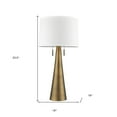 thumbnail image 3 of Muse 2-Light Hand Painted Antique Gold Table Lamp With Off White Shantung Shade, 3 of 5