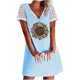 thumbnail image 1 of Vestido casual sexy de verano para mujer Vestido de manga corta con estampado floral y cuello en V Pompotops  ghjkhdj16536, 1 of 5