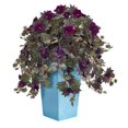 thumbnail image 1 of Nearly Natural 6450 Morning Glory Artificial Plant in Turquoise Planter, 1 of 1