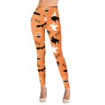 thumbnail image 3 of Gibobby Leggings con bolsillos dama Leggings con estampado Halloween para mujer Leggings elásticos pantalones casuales botas pantalones（Amarillo， XXL), 3 of 5