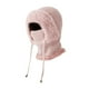 thumbnail image 3 of Pasamontañas con capucha, pasamontañas, máscara de esquí, transpirable, máscara cómoda y cálida para rosa, 3 of 8