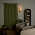 thumbnail image 2 of Better Homes & Gardens Micro Geo Blackout Woven Ladder Single Curtain Panel, 1-Piece, Dark Cilantro, 50" W x 84" L, 2 of 8