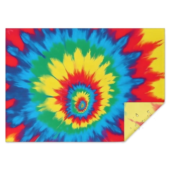 Colorful Rainbow Tie Dye Spiral Pattern Rectangle Tablecloth 60"x84",Waterproof Polyester Rectangle Table Cloth, Wipeable Spillproof Polyester Tablecloth for Dining, Camping, Indoor and Outdoor