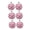Red, variant on Homenest 6 Pack 2.36 Inch Gold Glitter Christmas Baubles Shatterproof Plastic Ornaments with Zig-Zag Print for Tree Holiday Party Decor