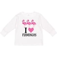 thumbnail image 3 of Inktastic I Love Flamingos Pink Bird Girls Long Sleeve Toddler T-Shirt, 3 of 5