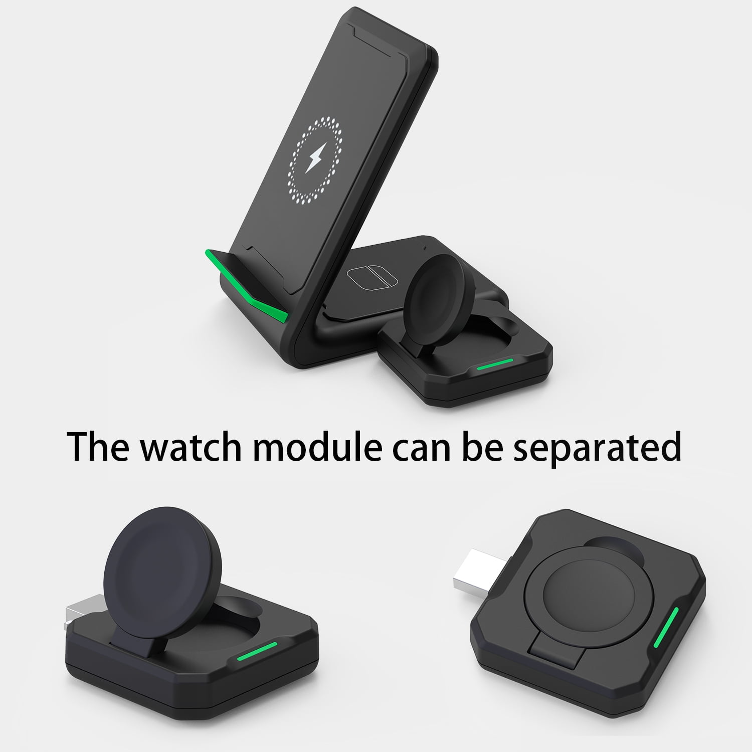 Wireless Charger iPhone Charging Station: 3 in 1 Charger Stand Multiple Devices for Apple - iPhone 17 16e 16 15 14 Pro Max 13 12 11 - Watch 10 9 8 7 6 5 4 3 2 SE and Ultra Series - Airpods 4 3 Pro