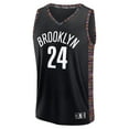 thumbnail image 2 of Youth Fanatics Cam Thomas Black Brooklyn Nets 2025/26 City Edition Fast Break Jersey, 2 of 3