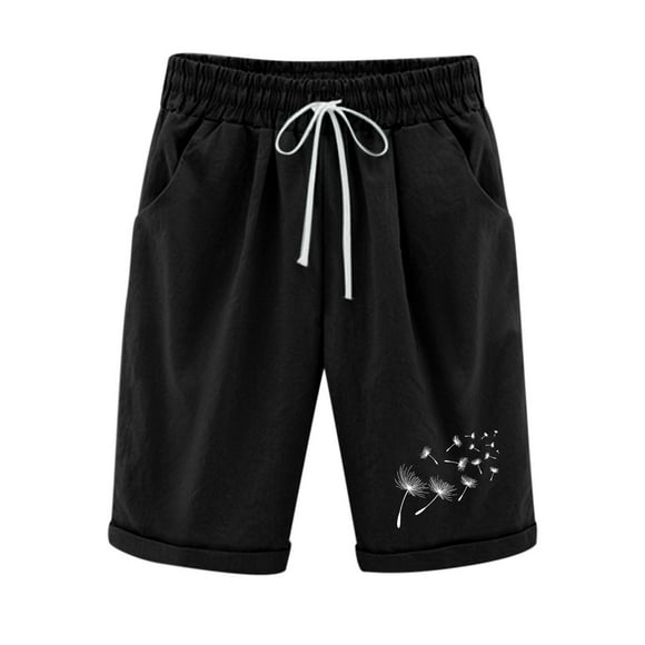 jovati High Waist Pants for Women Fashion Women Short Printed Tight High Waist Pocket Elasticity Sports Half Shorts Pants Features Shorts for Women High Waist High Waist Shorts for Women