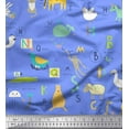 thumbnail image 1 of Soimoi Cotton Duck Fabric Alphabets,Birds & Animals Kids Print Sewing Fabric Yard 42 Inch Wide, 1 of 1