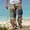 Blue, variant on Linen Pants Men Pantalones De Hombre Trousers Summer Pants Beach Pants Drawstring Elastic Waist Graphic Prints Comfort Daily Holiday Streetwear Chinos Pants Men Blue 2XL