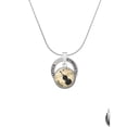 thumbnail image 2 of Delight Jewelry Silvertone Domed Music - Bass Gymnastics Ring Charm Necklace, 18", 2 of 4