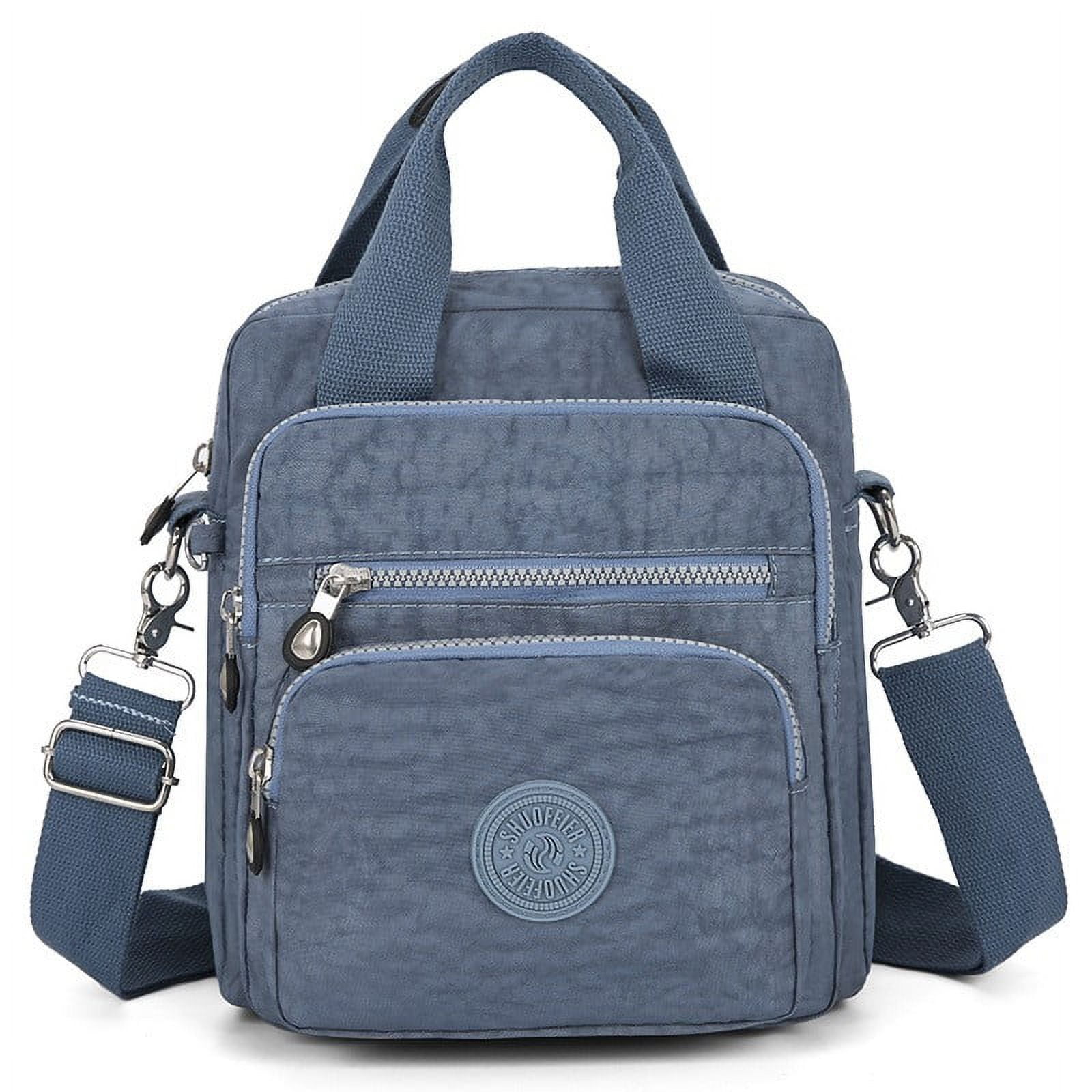 Crossbody Bags for Women Nylon Travel Multi Pocket Cross Body Messenger Purses Top Handle Shoulder Handbags
