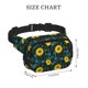 thumbnail image 4 of Balery Sunflowers And Blue Flower Mochila Cinturón para Mujeres y Hombres, Bolsa de Cintura Impermeable de Doble Capa con Correa, 4 of 9