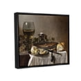 thumbnail image 3 of Stupell Industries Still Life with Herring Wine and Bread Pieter Claesz Painting Painting Jet Black Floating Framed Canvas Print Wall Art, Design by one1000paintings, 3 of 5